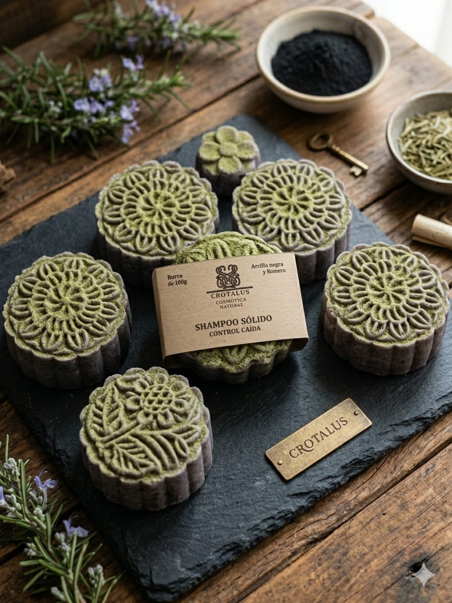 Shampo solido de Romero y arcilla negra